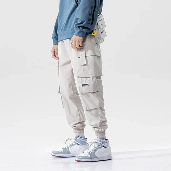 WichNova Oversized Black Cargo Joggers
