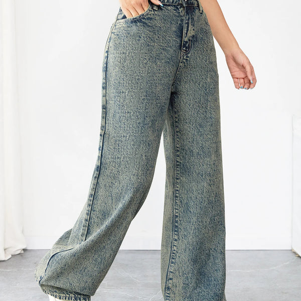 WichNova Vintage Wide-Leg Denim Jeans