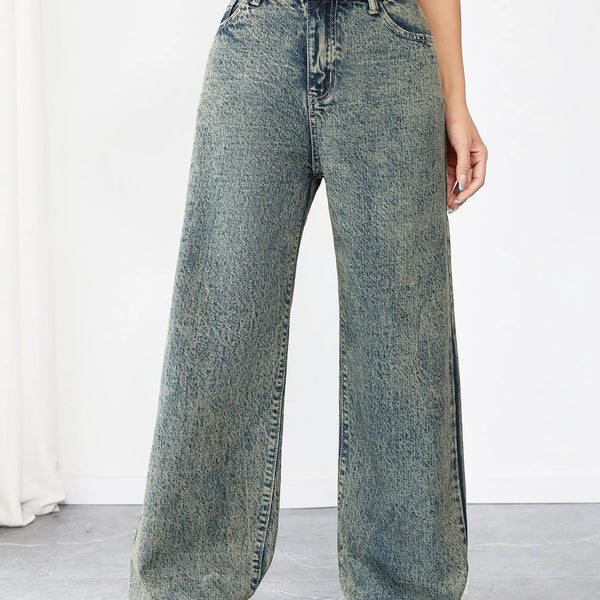 WichNova Vintage Wide-Leg Denim Jeans
