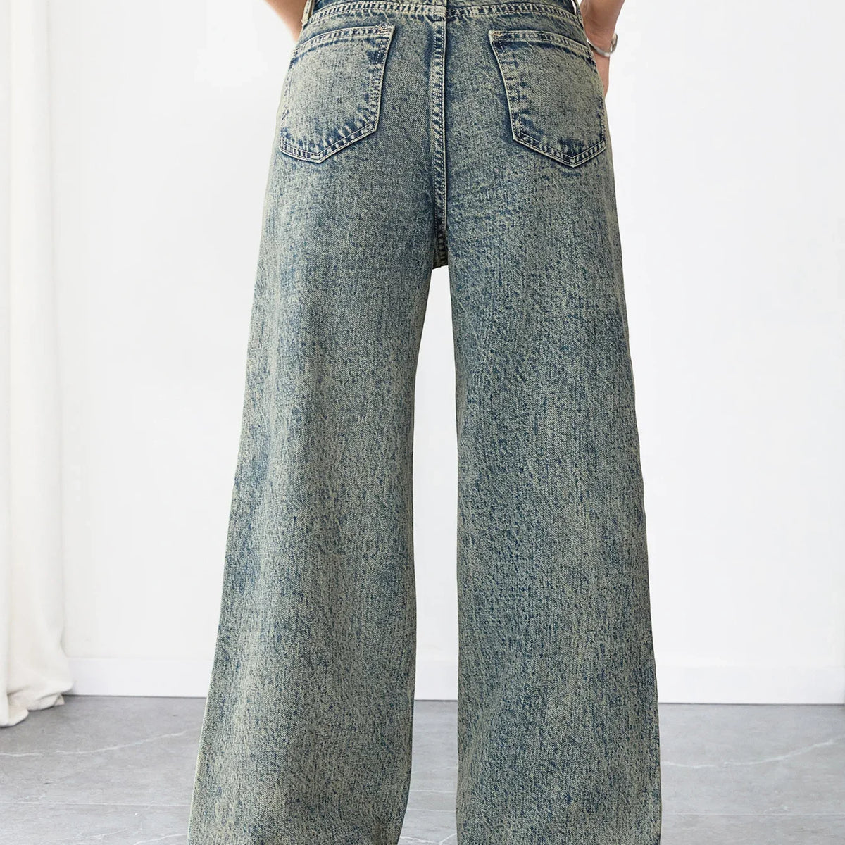 WichNova Vintage Wide-Leg Denim Jeans