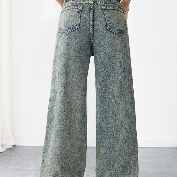 WichNova Vintage Wide-Leg Denim Jeans