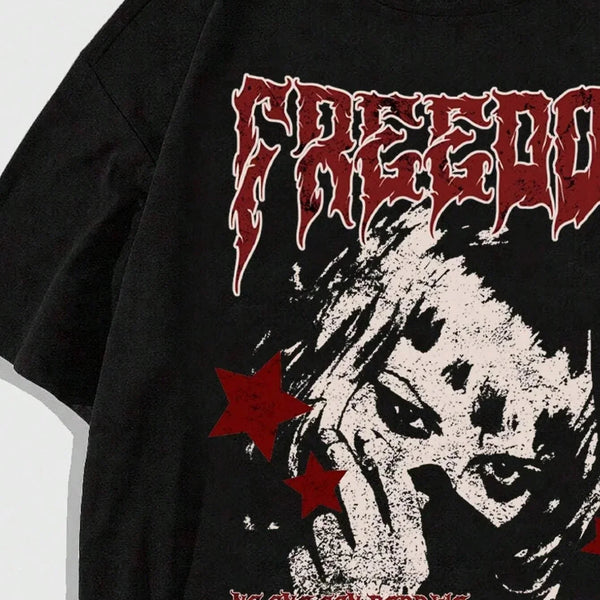 Freedom Portrait Hip Hop T-Shirt - WICHUW LTD