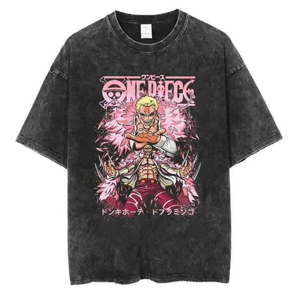 Retro Oversized ONE PIECE Anime T-Shirt - Wichuw