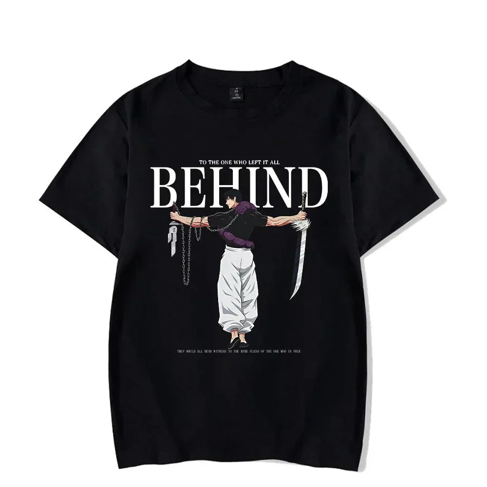 Vintage Washed Anime Print T-shirt - Wichuw