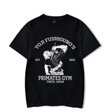 Vintage Washed Anime Print T-shirt - Wichuw